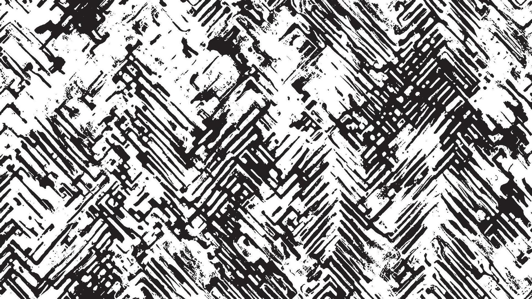 Detailed Black Grunge Texture on White Background for Textures and Overlays vector