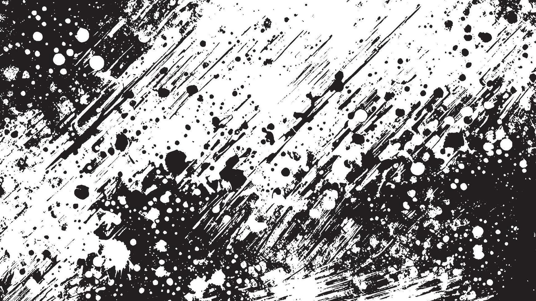 Detailed Black Grunge Texture on White Background for Textures and Overlays vector