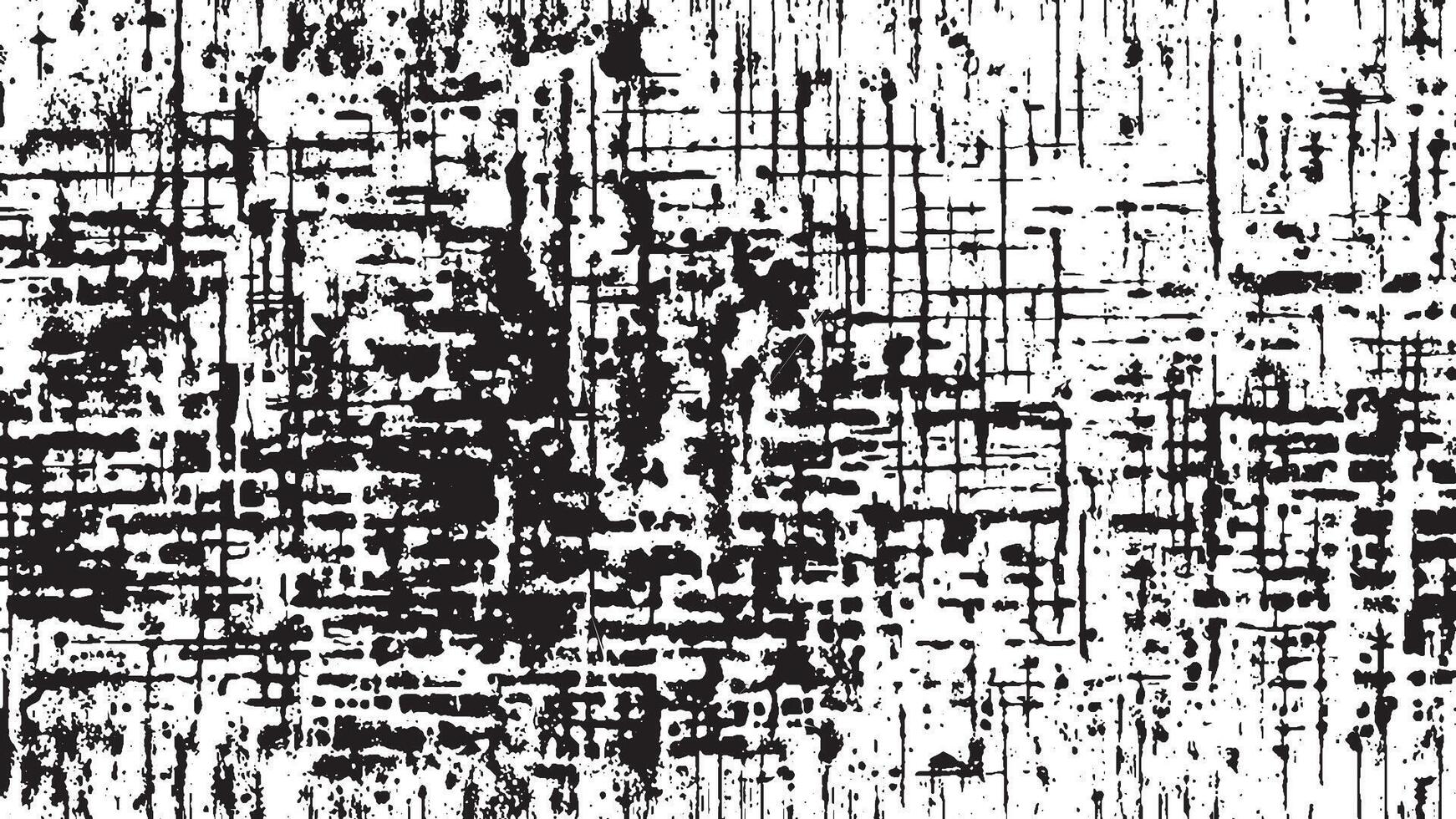 Detailed Black Grunge Texture on White Background for Textures and Overlays vector