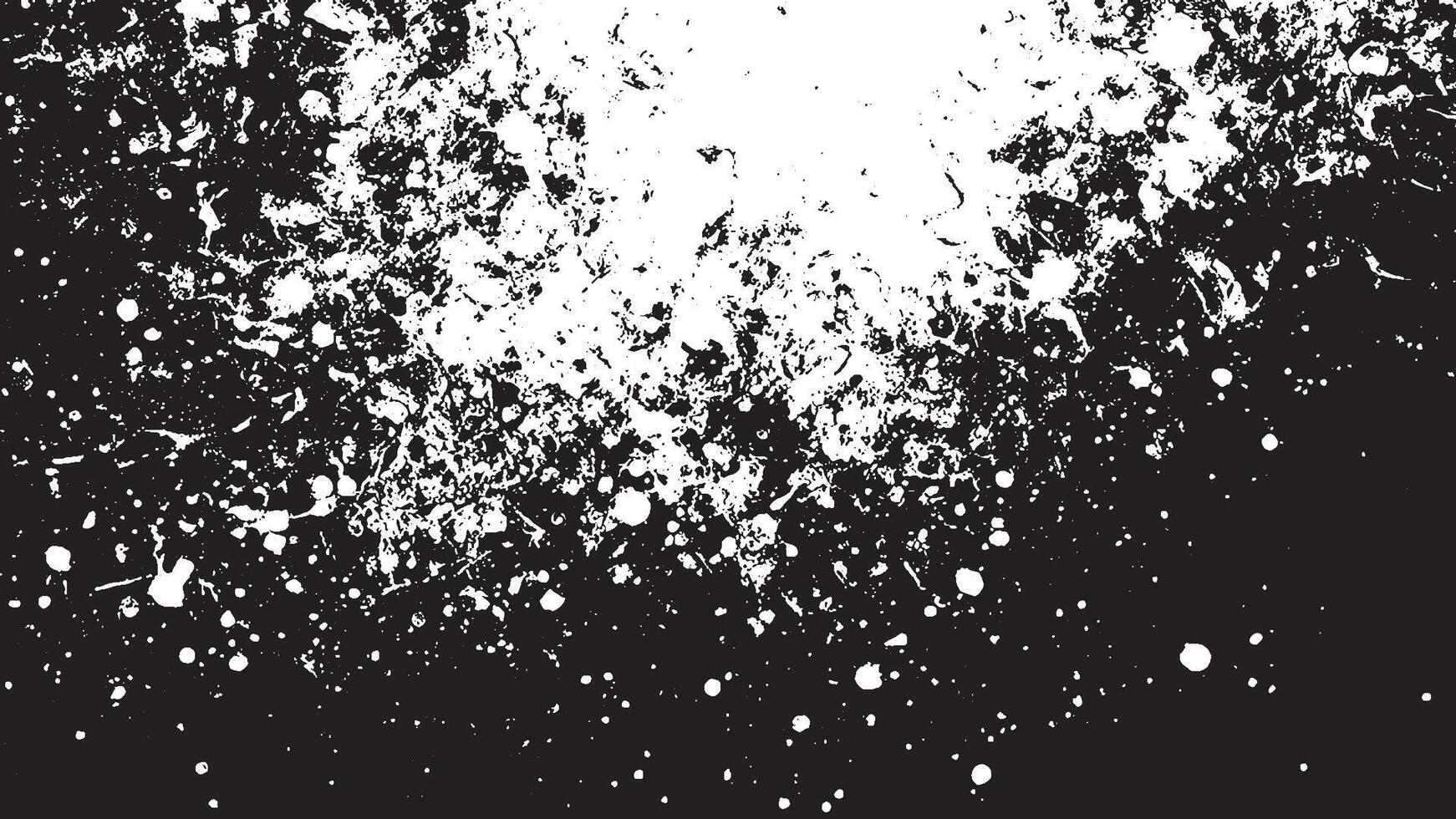 Detailed Black Grunge Texture on White Background for Textures and Overlays vector
