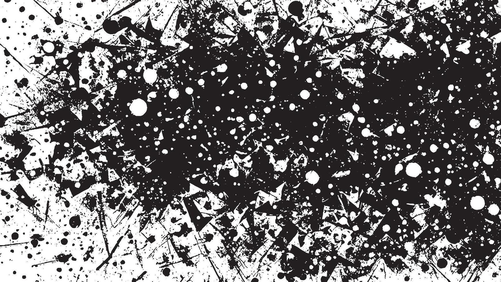 Black Monochrome Grunge Style Art Overlay Texture for Background vector
