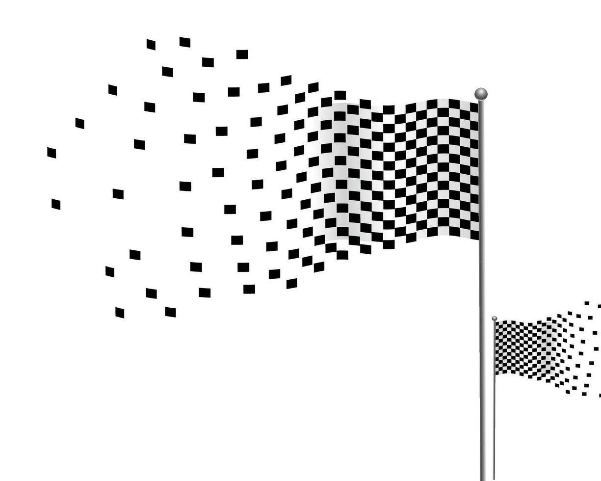 Black and white checkered flag background. sport and race theme, victory flag. . vector
