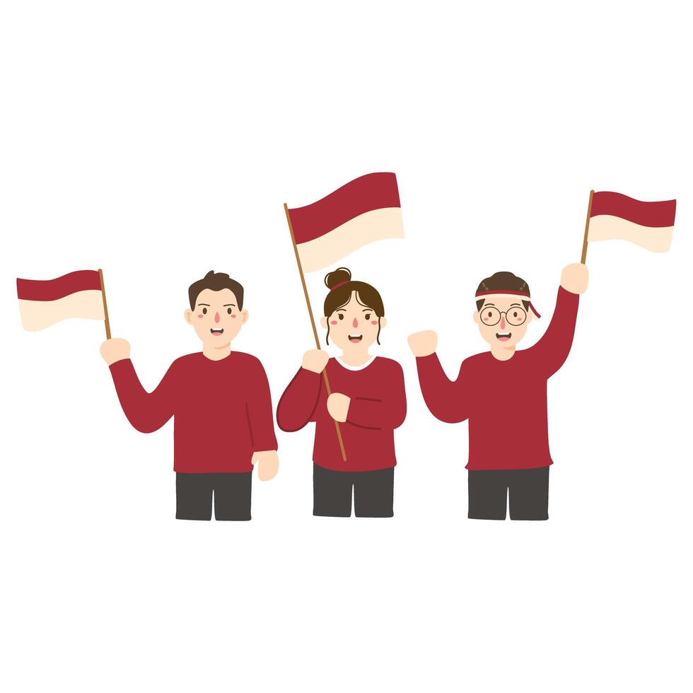 indonesian sumpah pemuda illustration vector