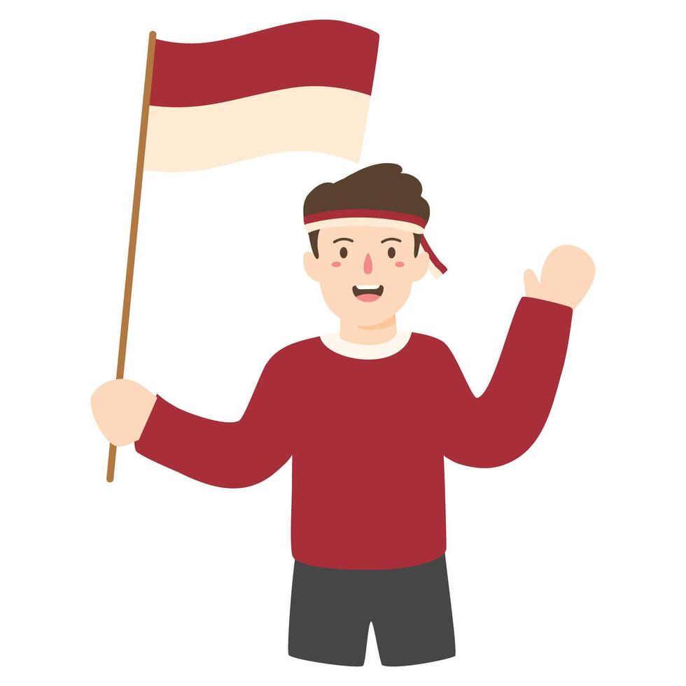 Illustration of Independence Day of Indonesia vector