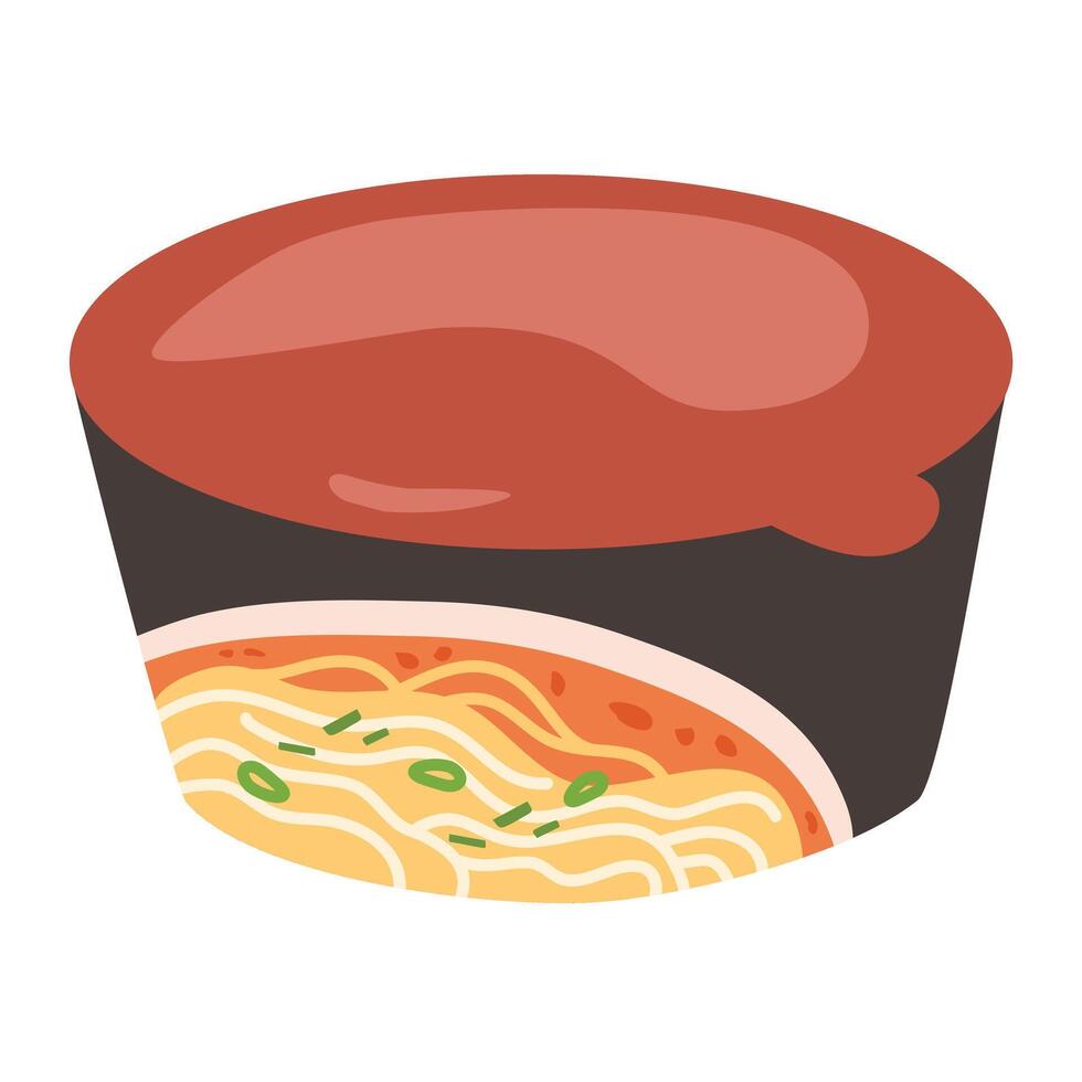 Instant Ramen Noodles in a Cup vector
