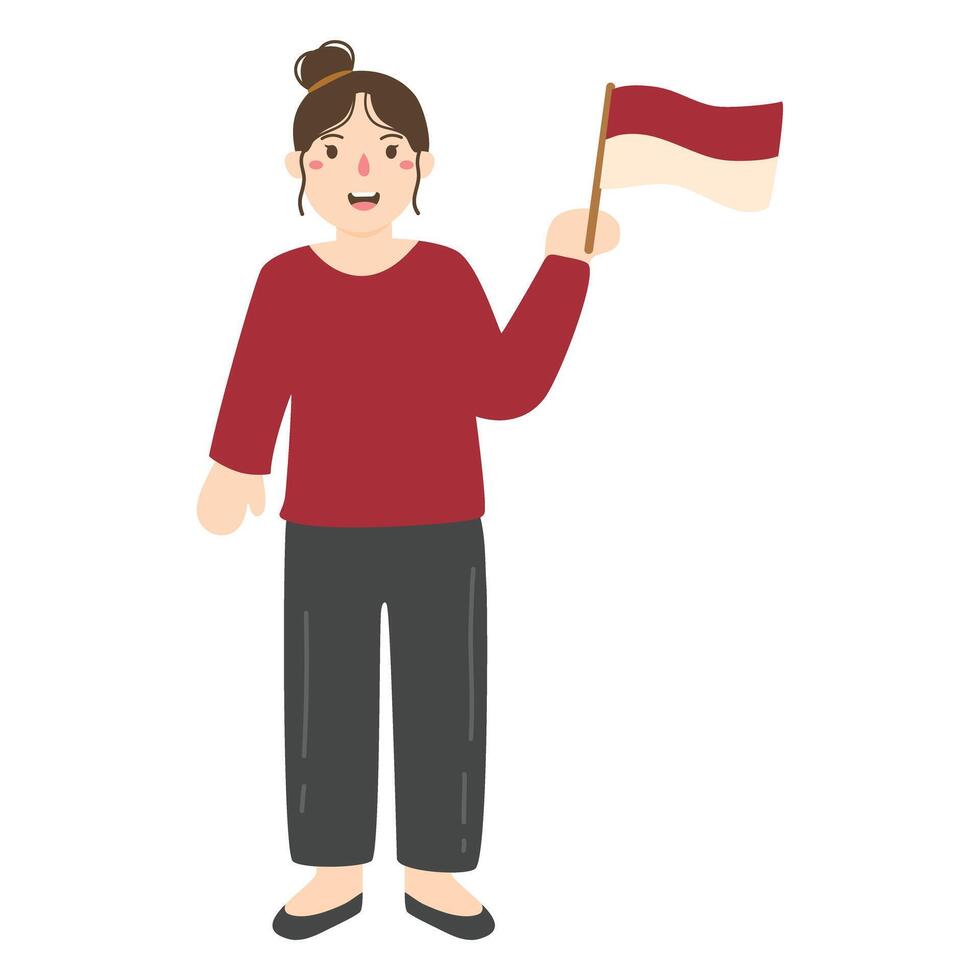 Holiday event Indonesian independence day vector