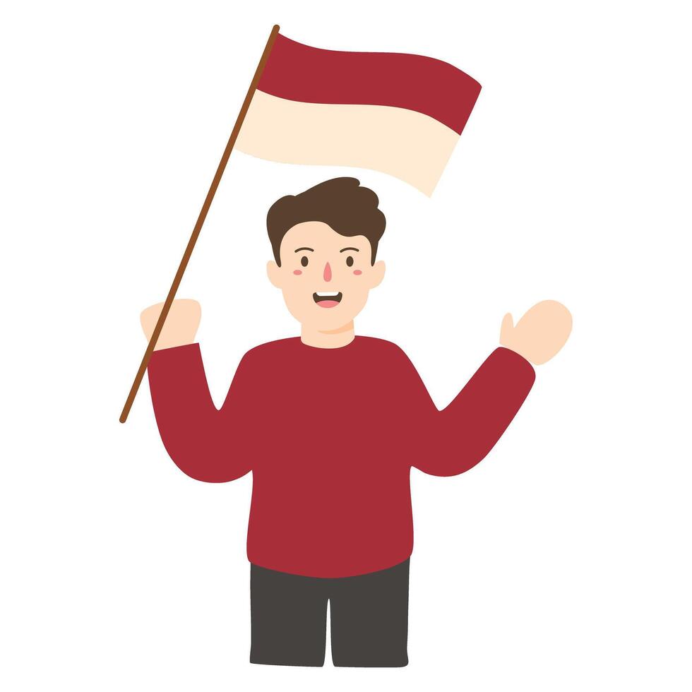Indonesian People Celebrating Independence Day vector