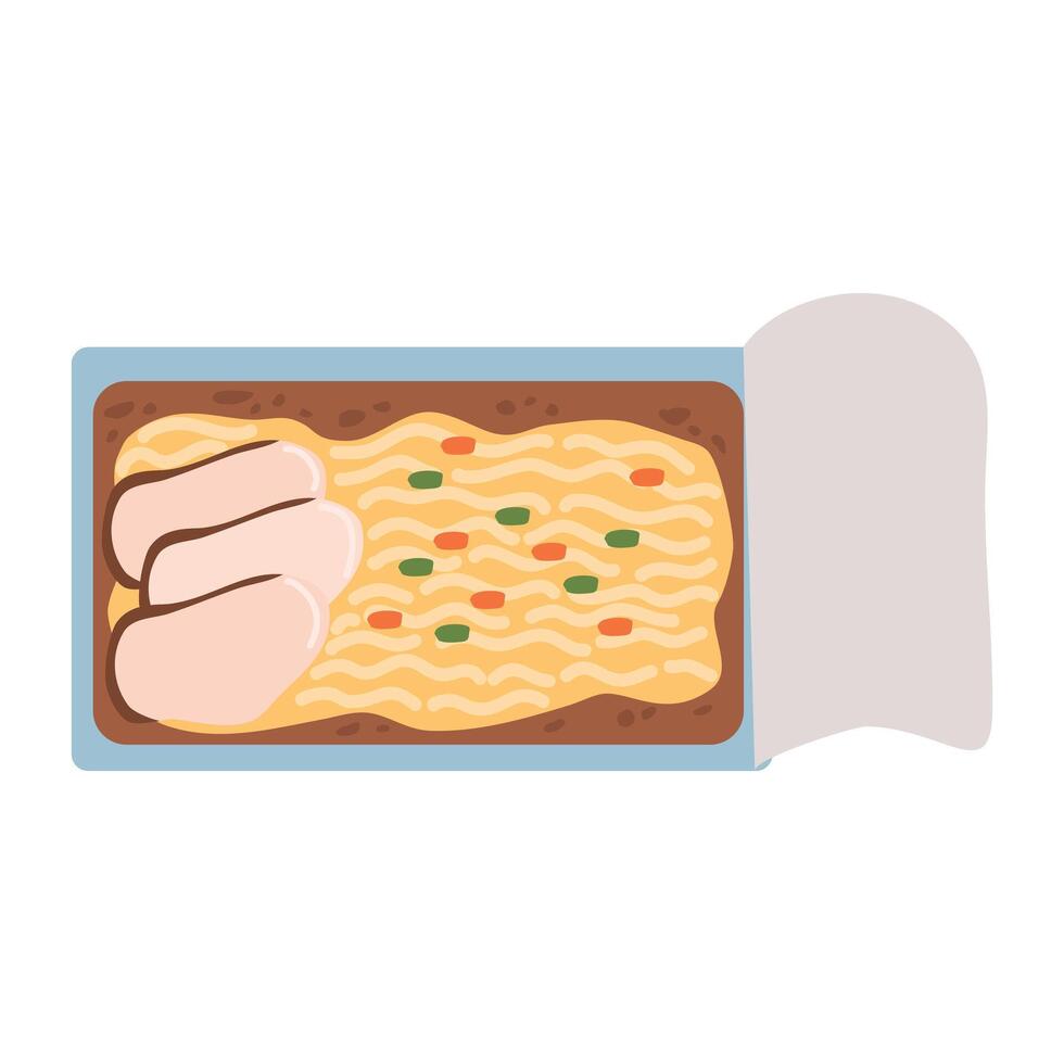 Instant Ramen Noodles Packet illustration vector