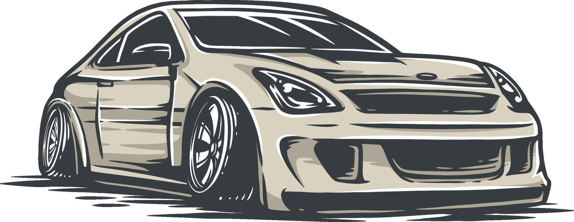drift car in vector