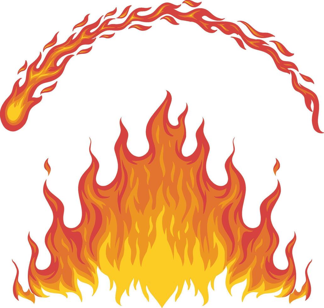 fire flames design vector