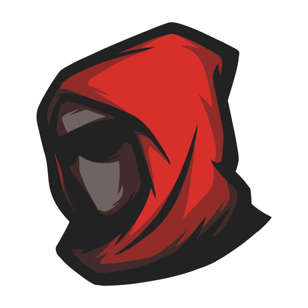e sport logo red hood vector