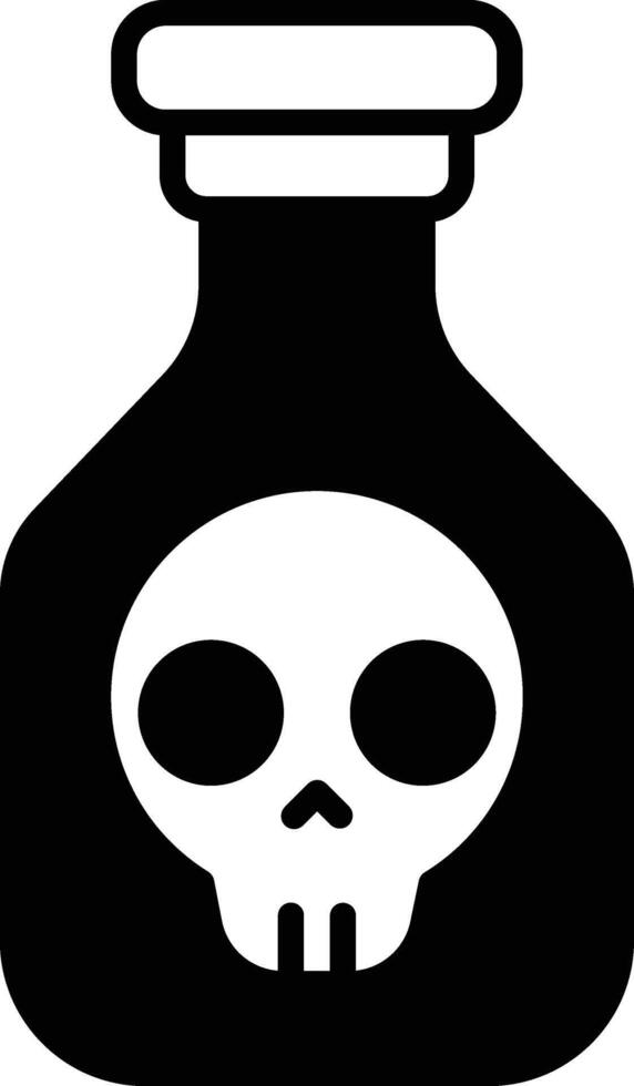 poison bottle in line icon style vector