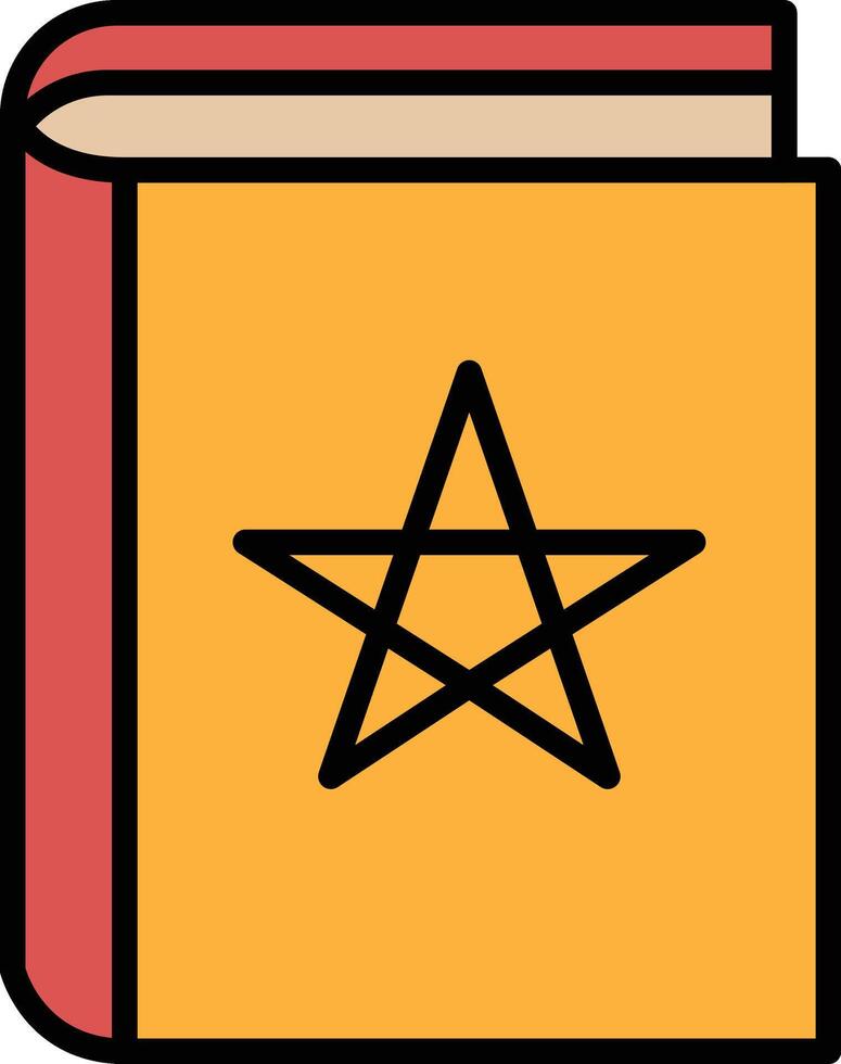 Magic book icon in line style vector