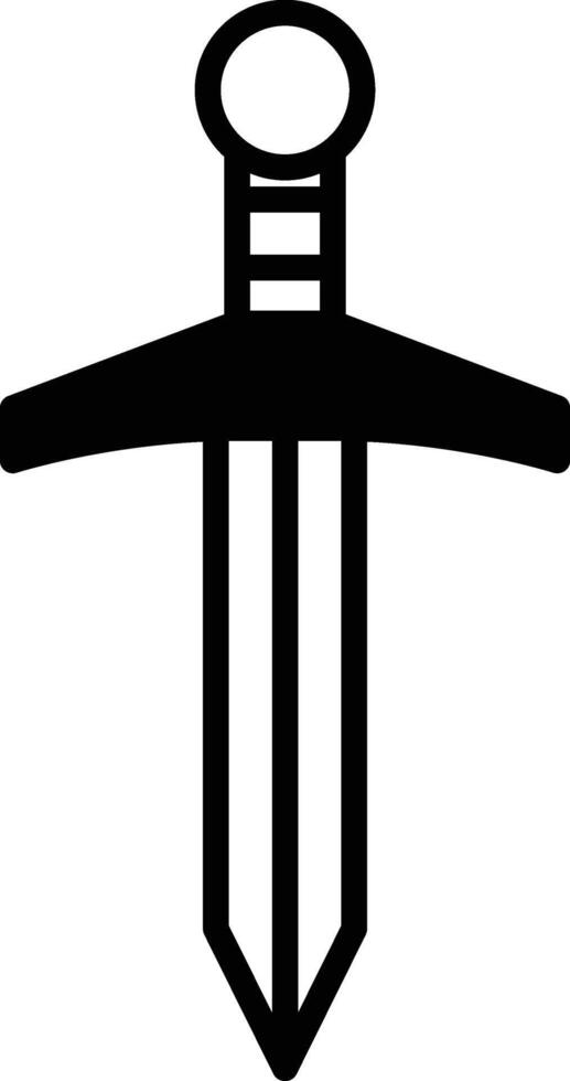 Toy sword icon in line style vector