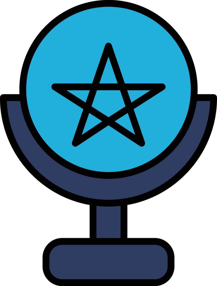 Divination crystal ball icon in line style vector