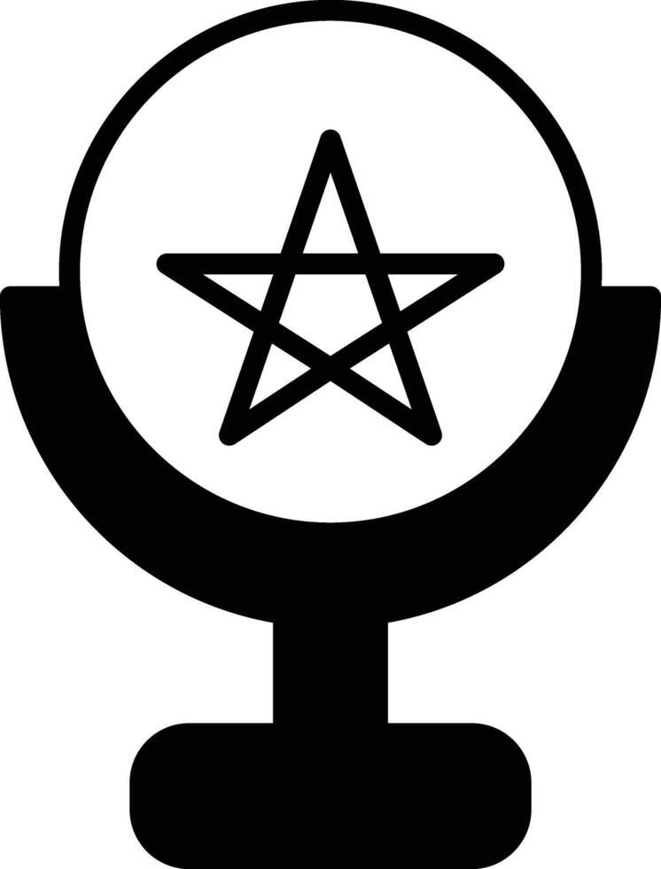 Divination crystal ball icon in line style vector