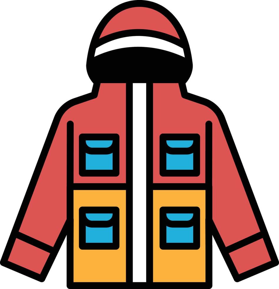 Fishing shirt icon in line style. vector