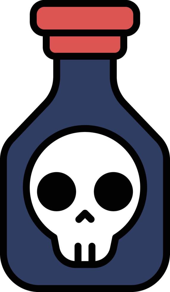 poison bottle in line icon style vector