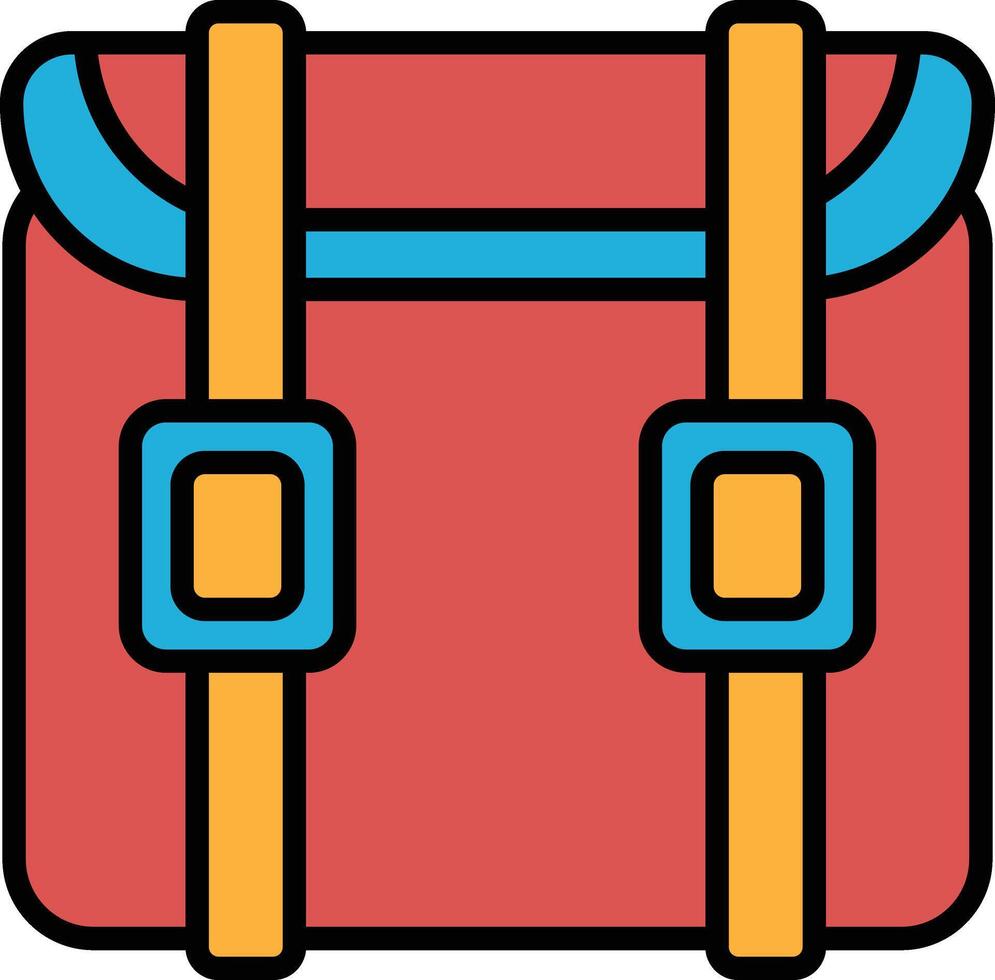 camping bag icon in line style vector