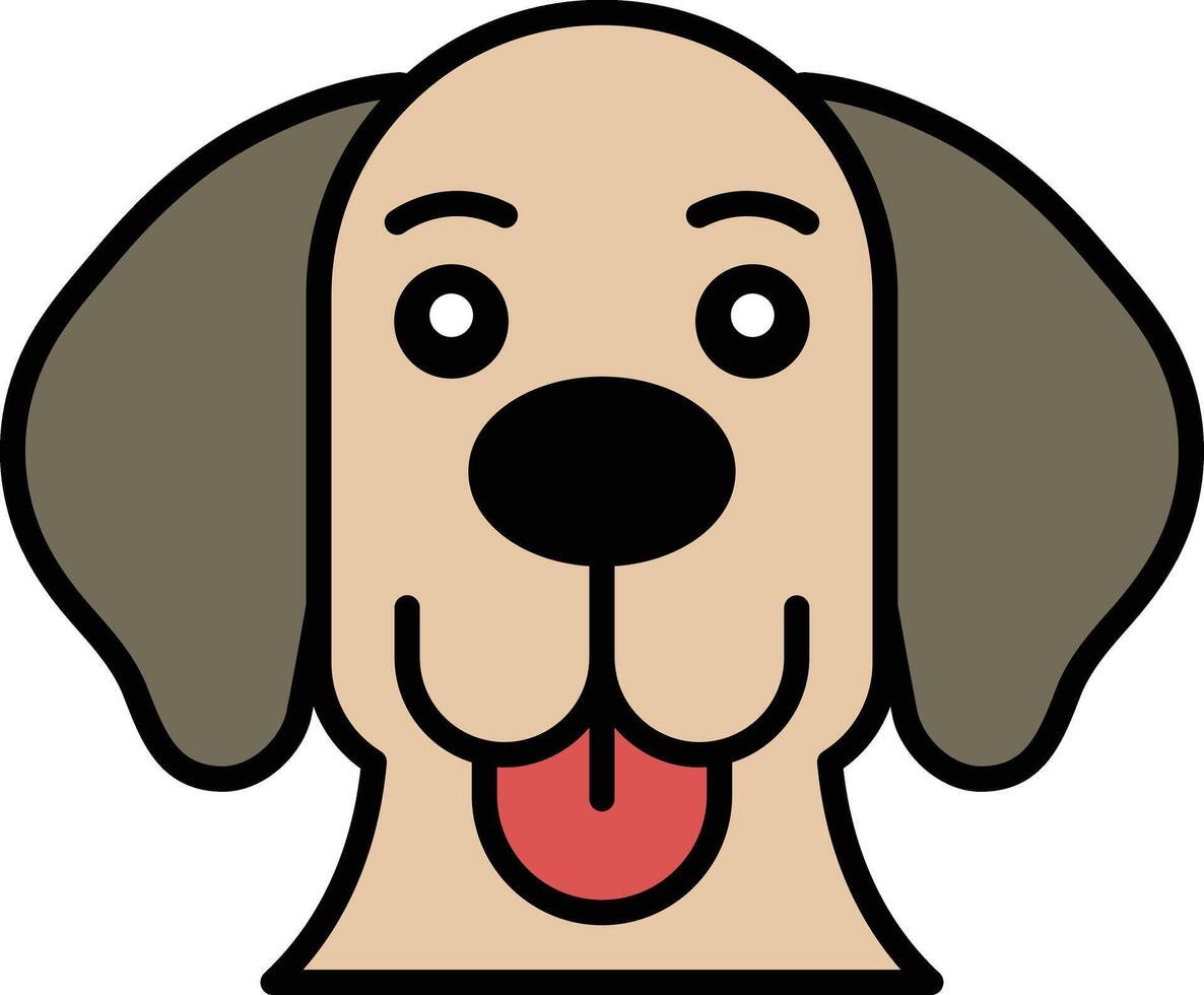 dog in line icon style vector