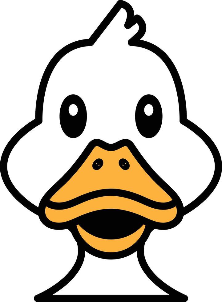 duck in line icon style vector