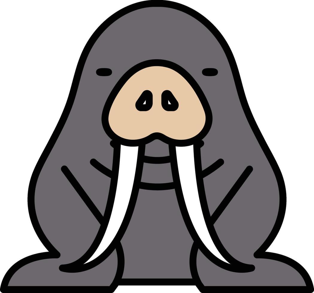 seal in line icon style vector