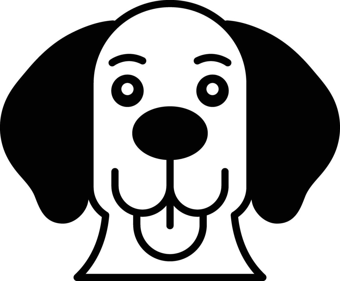 dog in line icon style vector