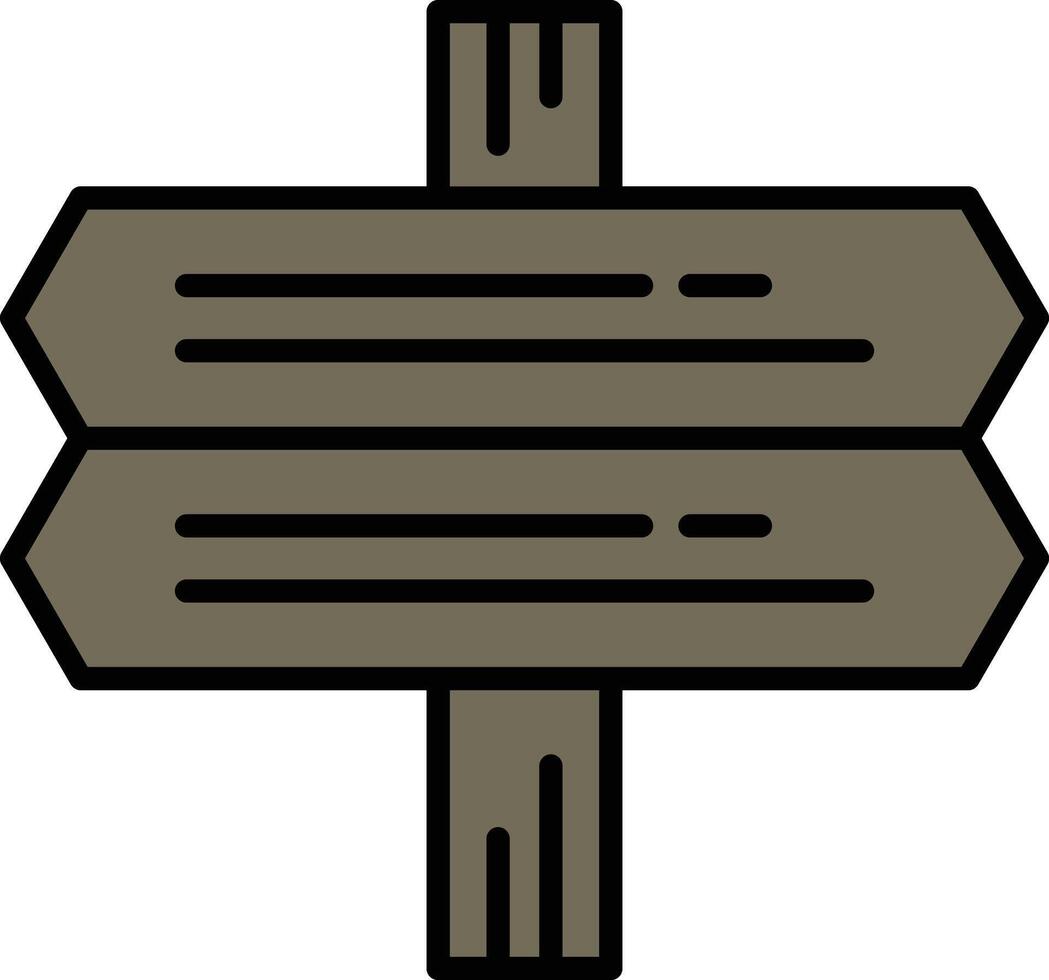 Road sign icon in line style. vector