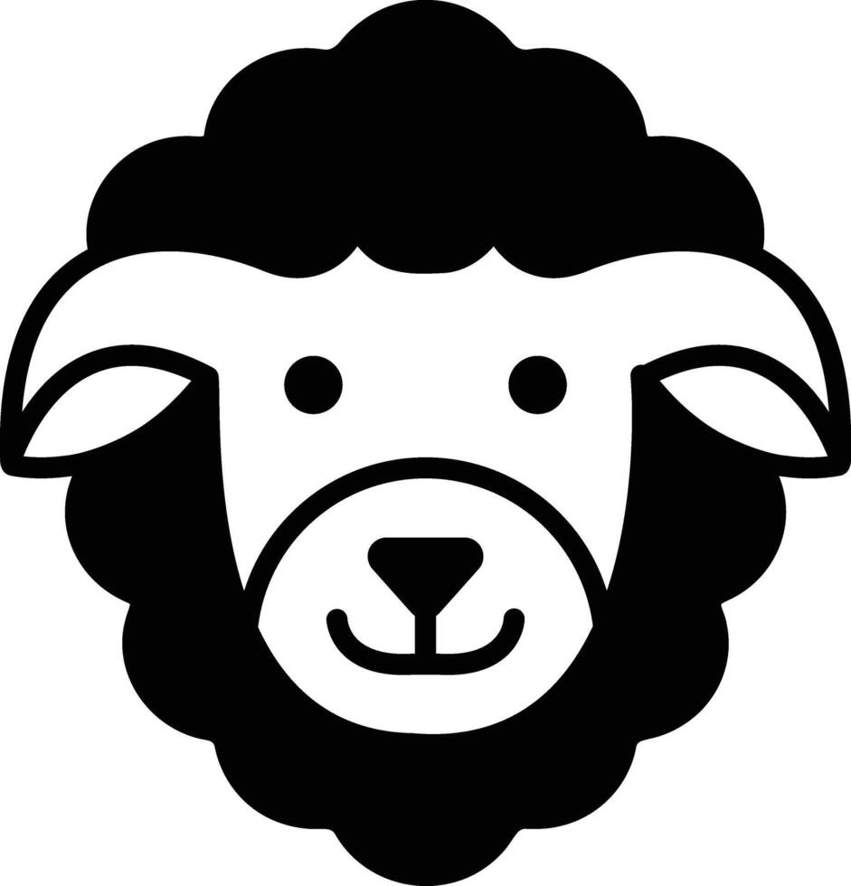 sheep in line icon style vector