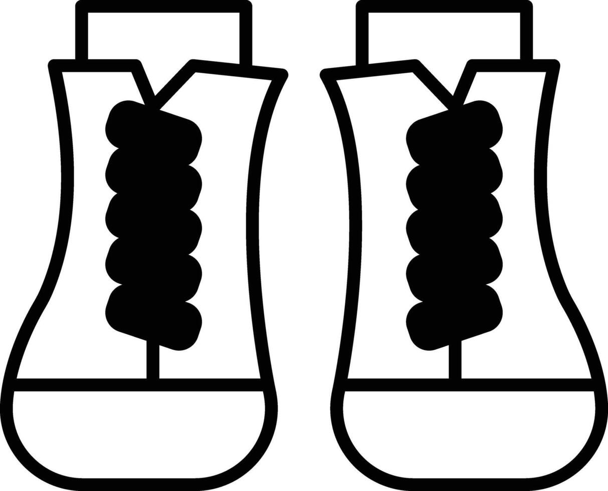 Camping shoes icon in line style. vector