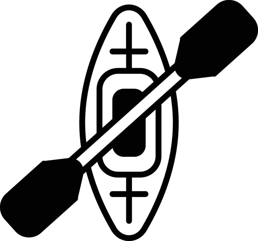 Kayak icon in line style. vector
