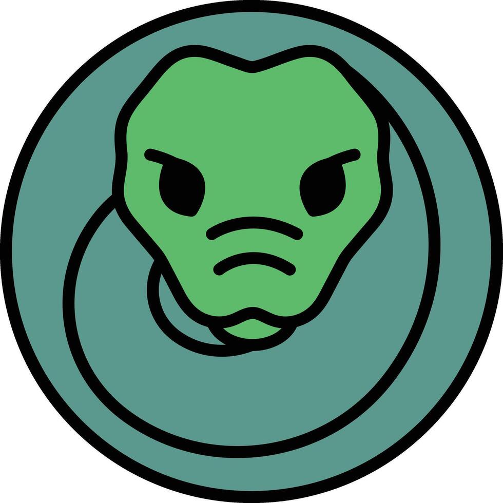 snake in line icon style vector