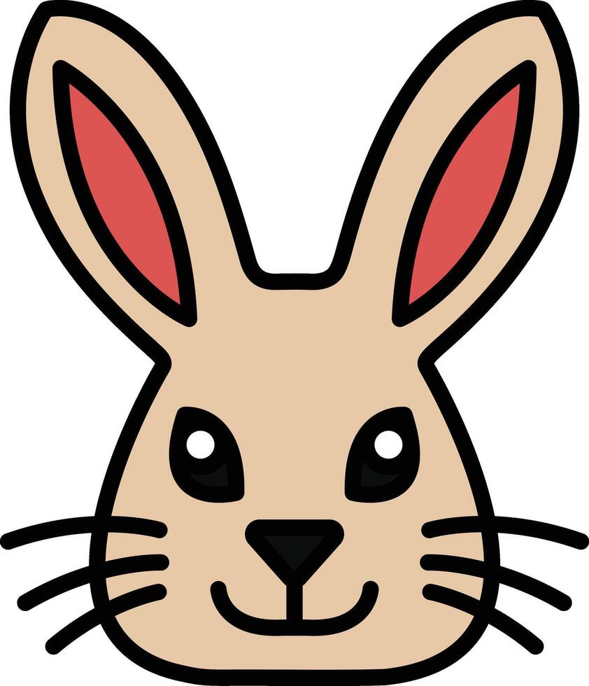 rabbit in line icon style vector