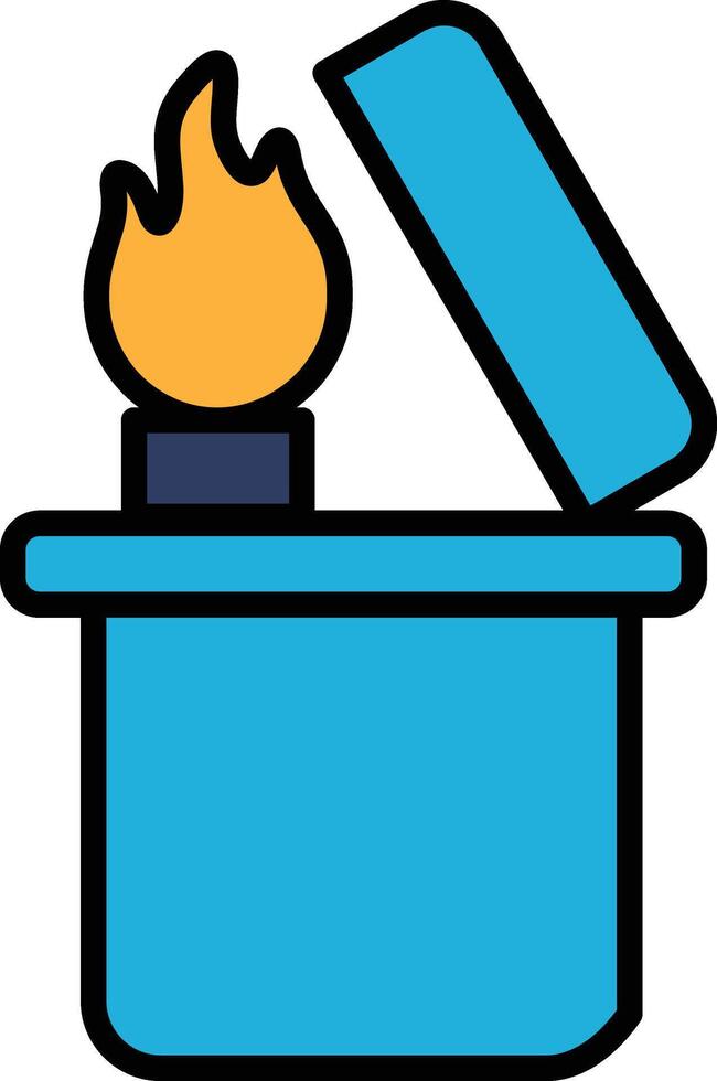 lighter in line icon style vector