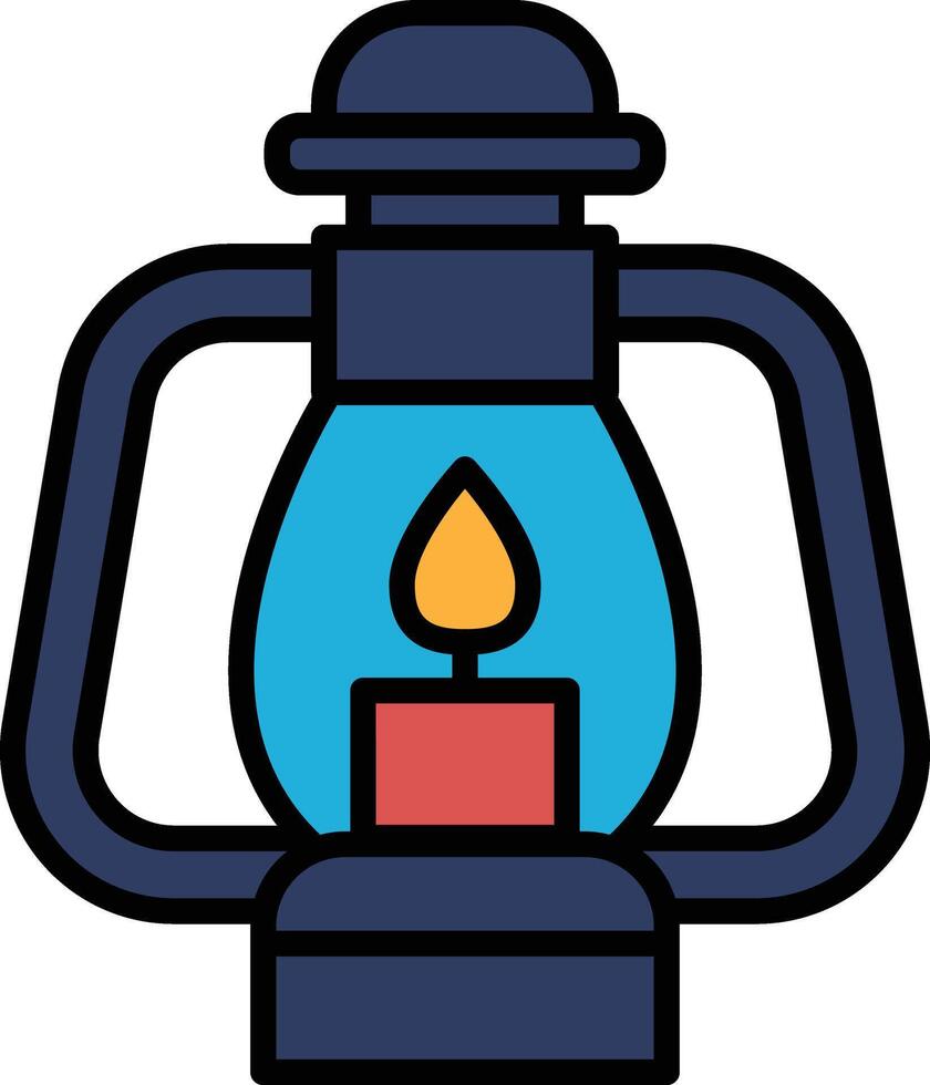lamp in line icon style vector