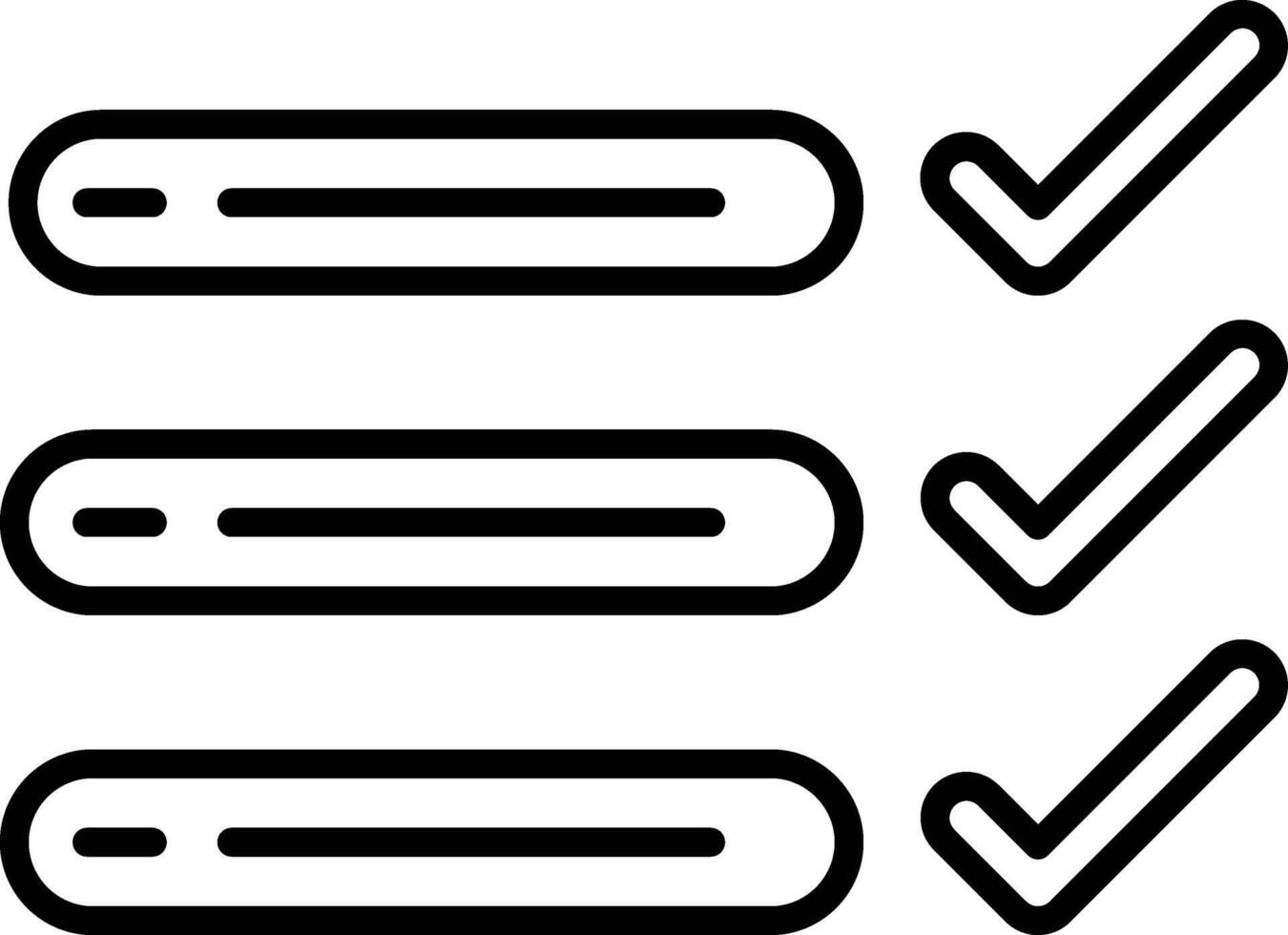 A series of check marks are arranged in a row vector