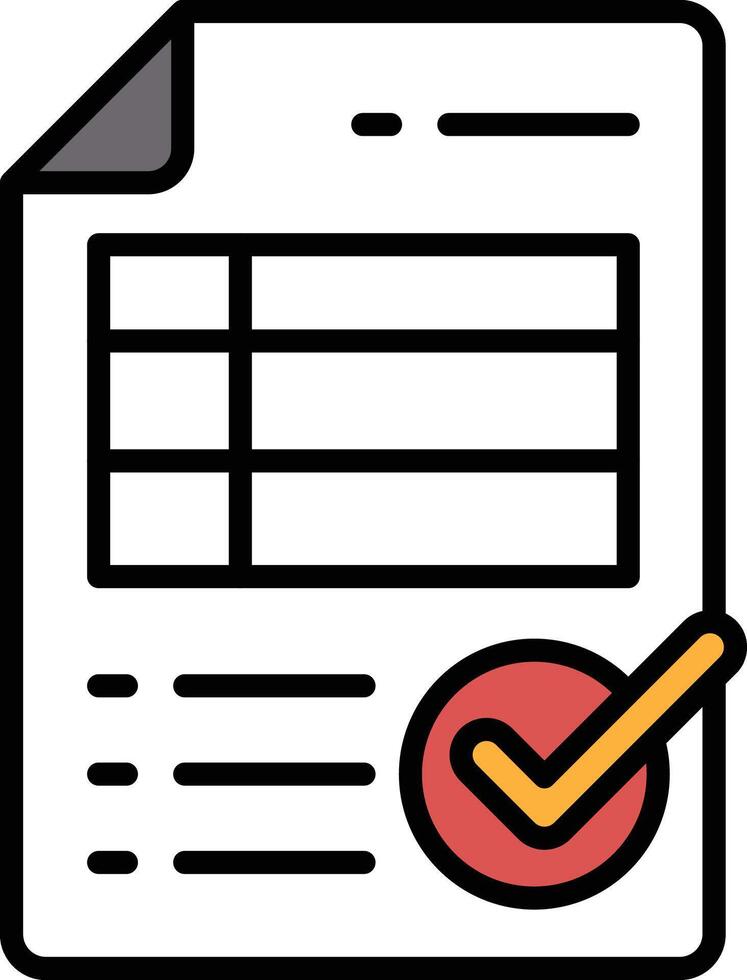 check mark is on a piece of paper with a check box vector