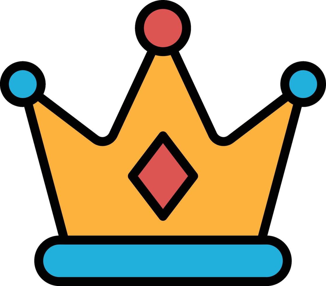 A crown with a diamond in the middle vector