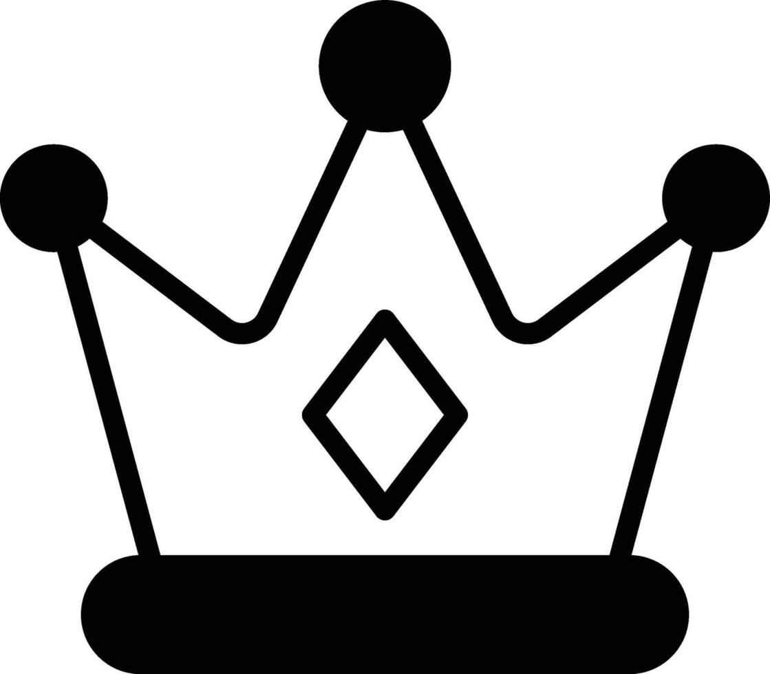 A crown with a diamond in the middle vector
