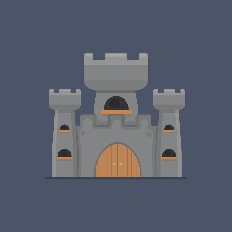 stone castle in isolated design. vector