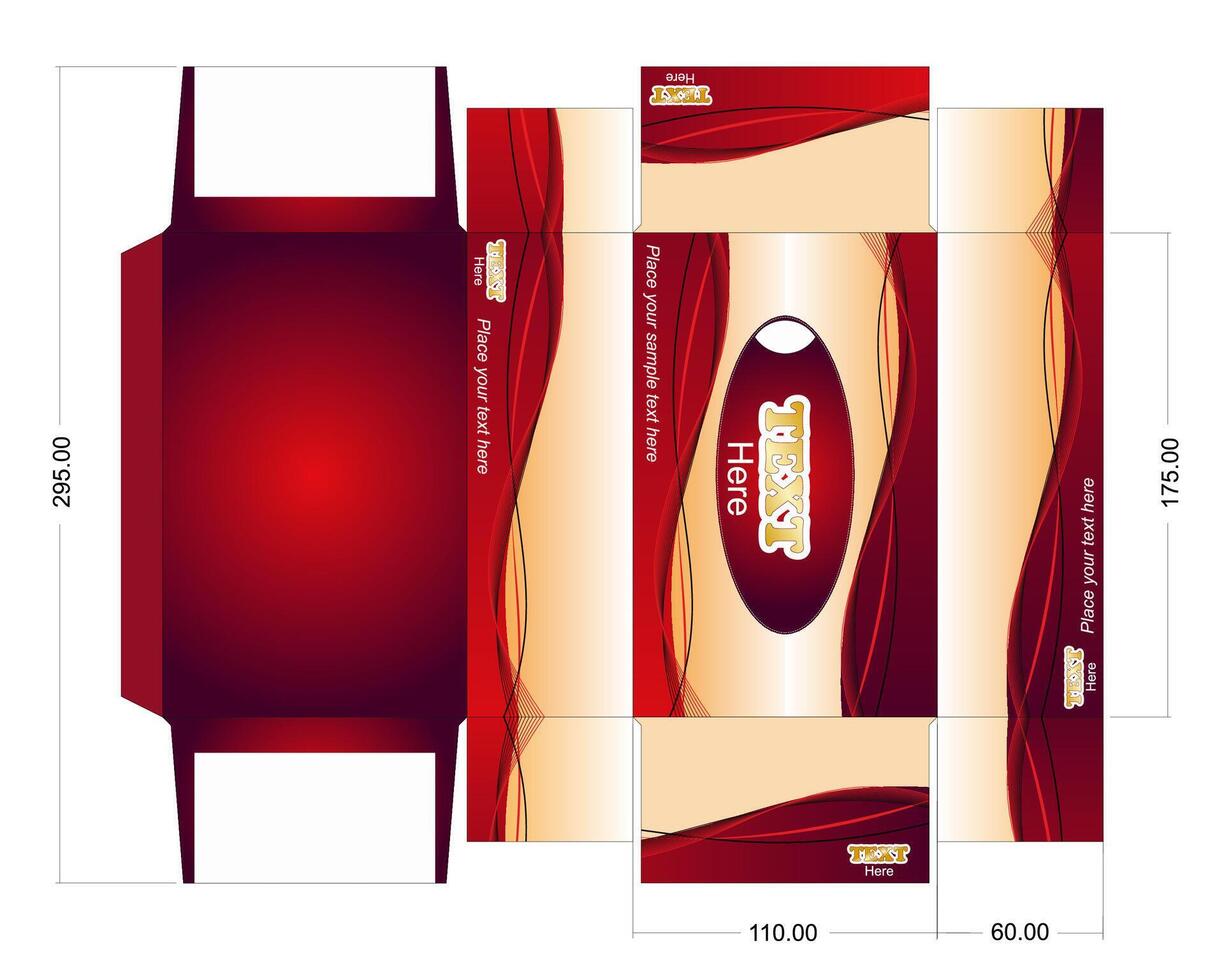 Design of package for napkins. Wet wipes box template vector