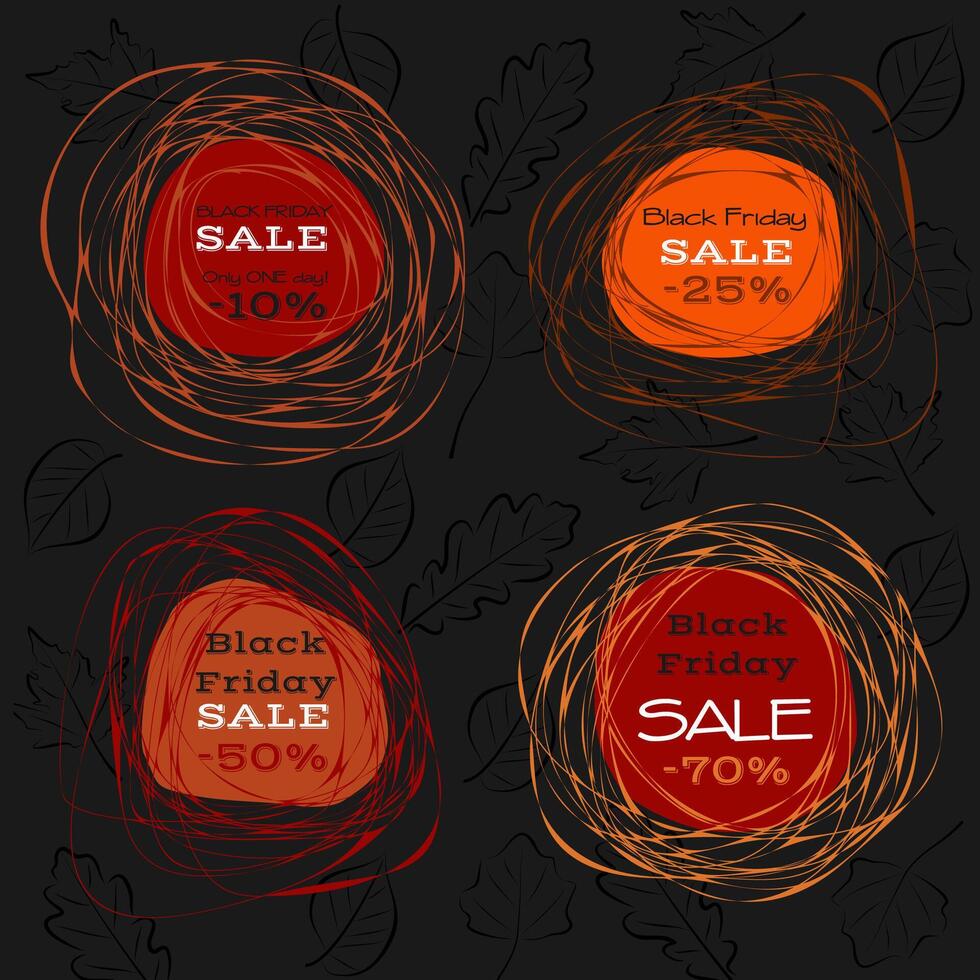 Black friday sale. Abstract frames vector