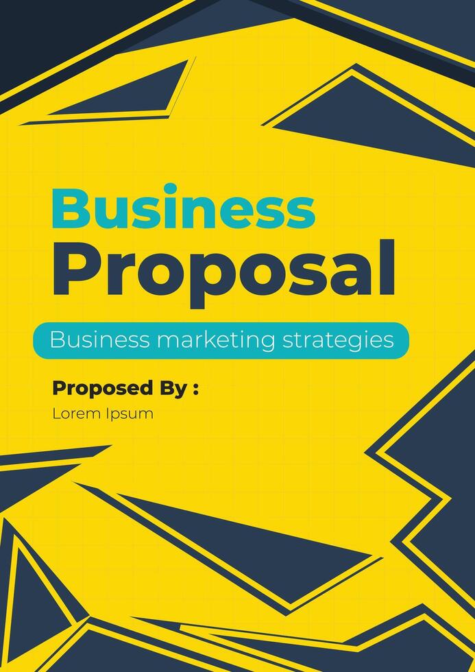 Abstract Professional Business Proposal Cover Template vector