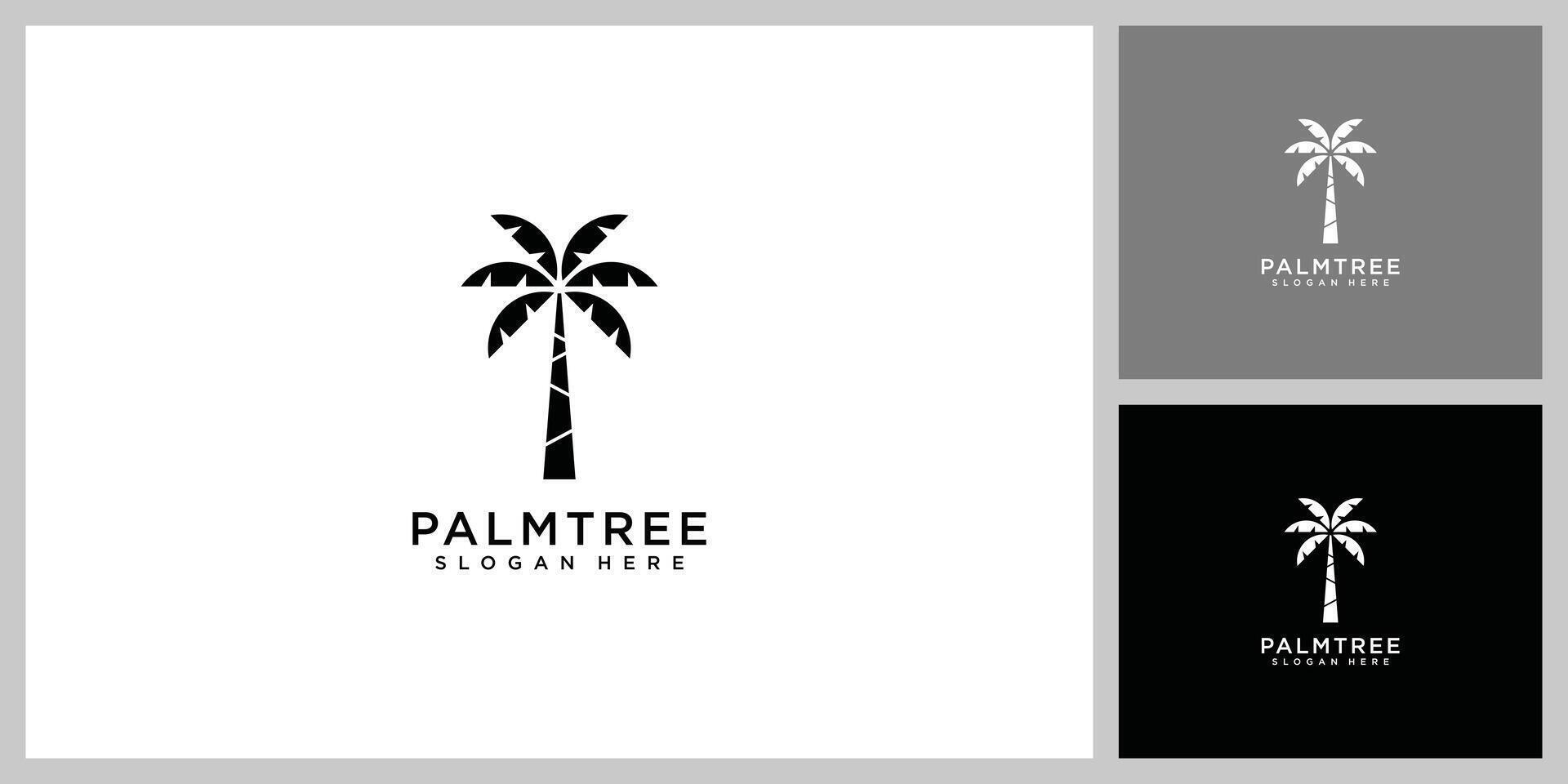 palm tree logo design template vector