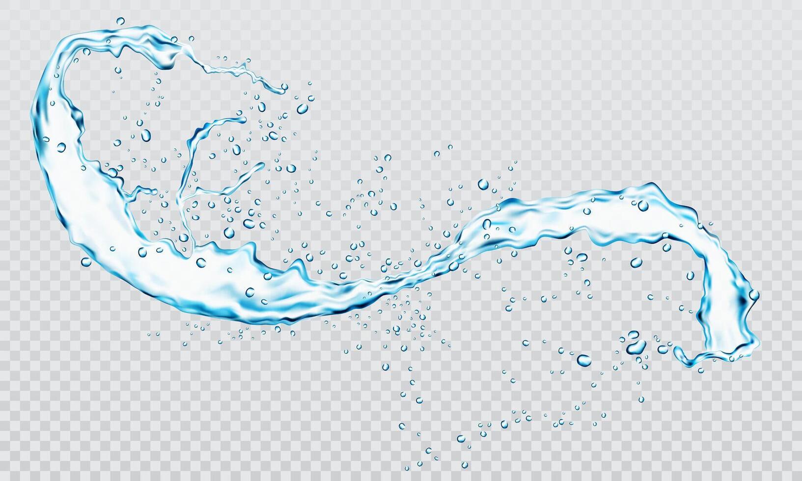 Realistic water splash on checkered background vector