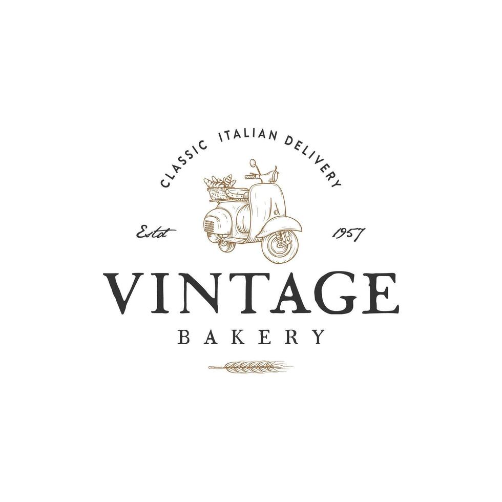 Vintage Bakery Vintage Logo Template vector