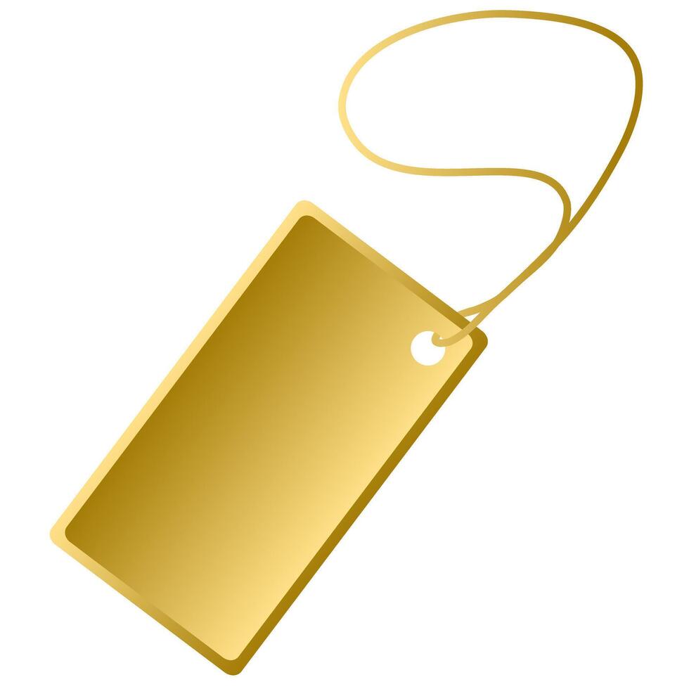 gold tag icon vector