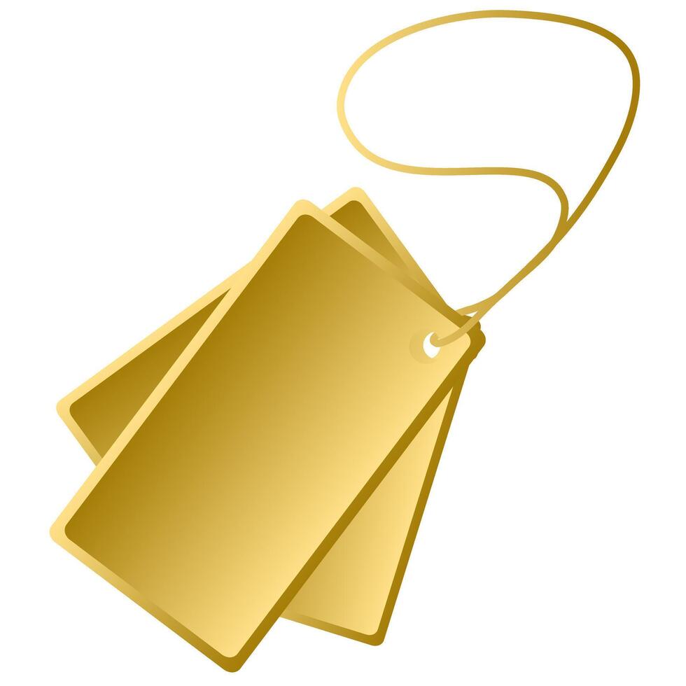 gold tag icon vector