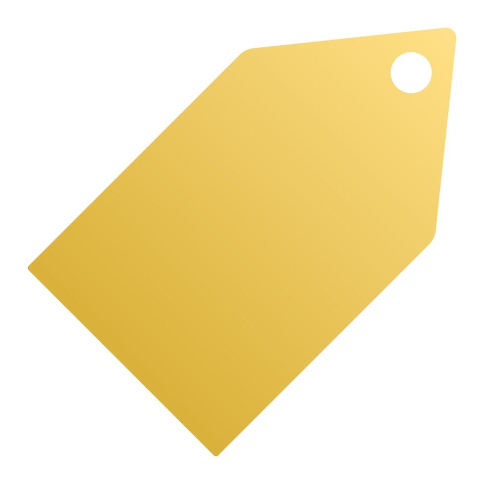gold tag icon vector