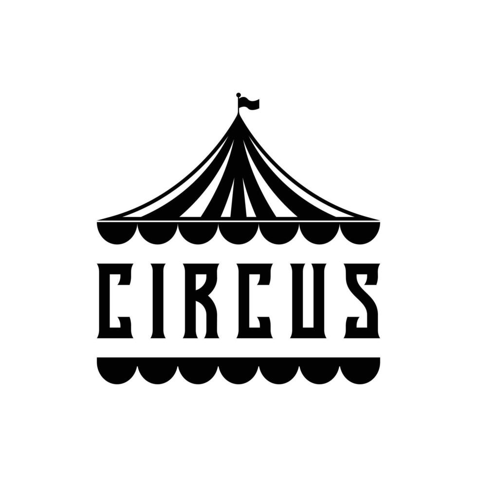 circus tent carnival logo design concept idea vector